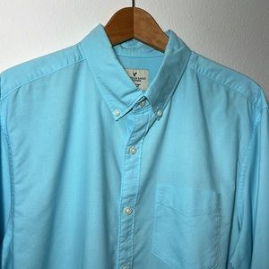 AE American Eagle Outfitters Long Sleeve Shirt Blue Super Soft